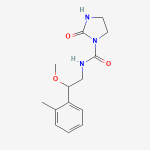 molecular formula C14H19N3O3 B2674143 N-[2-METHOXY-2-(2-METHYLPHENYL)ETHYL]-2-OXOIMIDAZOLIDINE-1-CARBOXAMIDE CAS No. 1797556-50-3