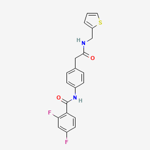 molecular formula C20H16F2N2O2S B2674162 2,4-difluoro-N-(4-(2-oxo-2-((thiophen-2-ylmethyl)amino)ethyl)phenyl)benzamide CAS No. 1207056-07-2