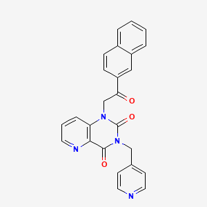 molecular formula C25H18N4O3 B2674163 1-(2-(naphthalen-2-yl)-2-oxoethyl)-3-(pyridin-4-ylmethyl)pyrido[3,2-d]pyrimidine-2,4(1H,3H)-dione CAS No. 941953-32-8