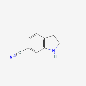 molecular formula C10H10N2 B2674191 2-methyl-2,3-dihydro-1H-indole-6-carbonitrile CAS No. 1391291-50-1