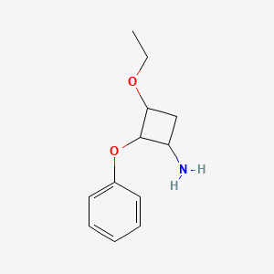 molecular formula C12H17NO2 B2674278 3-Ethoxy-2-phenoxycyclobutan-1-amine CAS No. 1803599-89-4