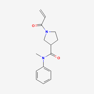 B2674281 N-Methyl-N-phenyl-1-prop-2-enoylpyrrolidine-3-carboxamide CAS No. 2125366-48-3