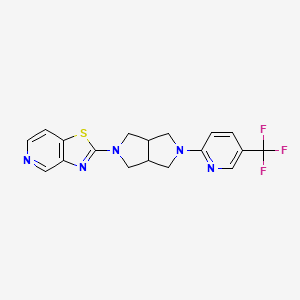 2-[2-[5-(Trifluoromethyl)pyridin-2-yl]-1,3,3a,4,6,6a-hexahydropyrrolo[3,4-c]pyrrol-5-yl]-[1,3]thiazolo[4,5-c]pyridine
