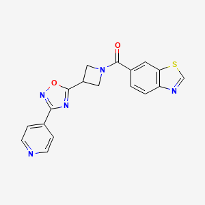 Benzo[d]thiazol-6-yl(3-(3-(pyridin-4-yl)-1,2,4-oxadiazol-5-yl)azetidin-1-yl)methanone