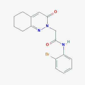 molecular formula C16H16BrN3O2 B2674303 N-(2-bromophenyl)-2-(3-oxo-2,3,5,6,7,8-hexahydrocinnolin-2-yl)acetamide CAS No. 933238-10-9