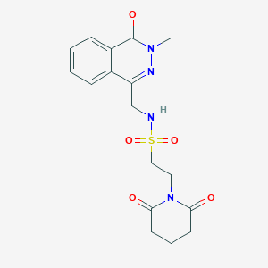 2-(2,6-dioxopiperidin-1-yl)-N-((3-methyl-4-oxo-3,4-dihydrophthalazin-1-yl)methyl)ethanesulfonamide