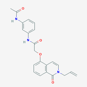molecular formula C22H21N3O4 B2674306 N-(3-acetamidophenyl)-2-{[1-oxo-2-(prop-2-en-1-yl)-1,2-dihydroisoquinolin-5-yl]oxy}acetamide CAS No. 906157-38-8