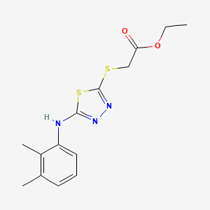 molecular formula C14H17N3O2S2 B2674310 ethyl 2-({5-[(2,3-dimethylphenyl)amino]-1,3,4-thiadiazol-2-yl}sulfanyl)acetate CAS No. 793714-45-1