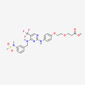 molecular formula C25H28F3N5O6S B2674318 FAK ligand-Linker Conjugate 1 