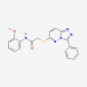molecular formula C20H17N5O2S B2674347 N-(2-methoxyphenyl)-2-((3-phenyl-[1,2,4]triazolo[4,3-b]pyridazin-6-yl)thio)acetamide CAS No. 852372-50-0
