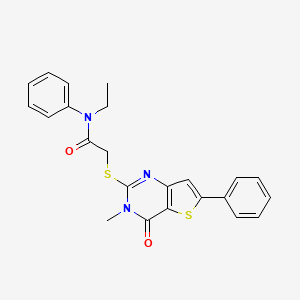 N-[3-(4-oxo-1,3-thiazolidin-2-yl)phenyl]-2,1,3-benzothiadiazole-4-sulfonamide