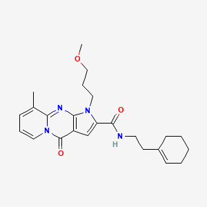 N-(2-(cyclohex-1-en-1-yl)ethyl)-1-(3-methoxypropyl)-9-methyl-4-oxo-1,4-dihydropyrido[1,2-a]pyrrolo[2,3-d]pyrimidine-2-carboxamide