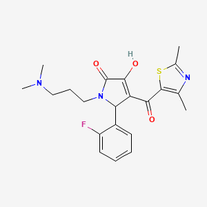 1-(3-(dimethylamino)propyl)-4-(2,4-dimethylthiazole-5-carbonyl)-5-(2-fluorophenyl)-3-hydroxy-1H-pyrrol-2(5H)-one