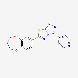 6-(3,4-dihydro-2H-1,5-benzodioxepin-7-yl)-3-(pyridin-4-yl)[1,2,4]triazolo[3,4-b][1,3,4]thiadiazole