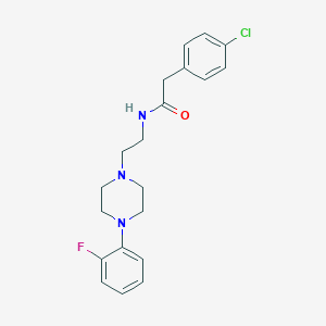 2-(4-chlorophenyl)-N-(2-(4-(2-fluorophenyl)piperazin-1-yl)ethyl)acetamide
