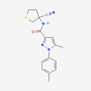 N-(3-cyanothiolan-3-yl)-5-methyl-1-(4-methylphenyl)-1H-pyrazole-3-carboxamide