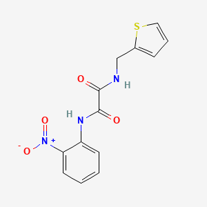 molecular formula C13H11N3O4S B2674394 N'-(2-nitrophenyl)-N-[(thiophen-2-yl)methyl]ethanediamide CAS No. 941894-65-1