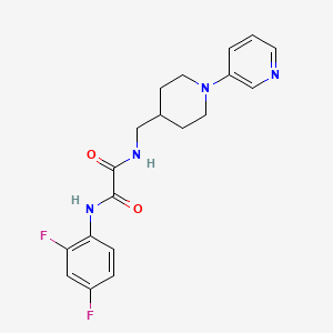 molecular formula C19H20F2N4O2 B2674398 N'-(2,4-difluorophenyl)-N-{[1-(pyridin-3-yl)piperidin-4-yl]methyl}ethanediamide CAS No. 2034257-70-8