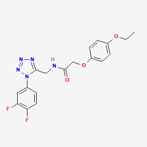 molecular formula C18H17F2N5O3 B2674404 N-{[1-(3,4-difluorophenyl)-1H-1,2,3,4-tetrazol-5-yl]methyl}-2-(4-ethoxyphenoxy)acetamide CAS No. 1005306-51-3