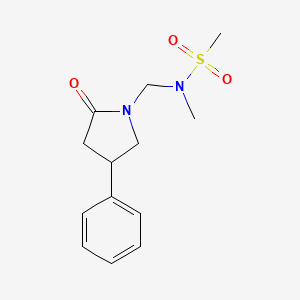 N-methyl-N-[(2-oxo-4-phenyl-1-pyrrolidinyl)methyl]methanesulfonamide