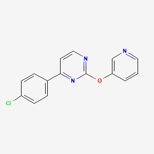 molecular formula C15H10ClN3O B2674440 4-(4-Chlorophenyl)-2-(3-pyridinyloxy)pyrimidine CAS No. 339106-13-7