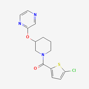 (5-Chlorothiophen-2-yl)(3-(pyrazin-2-yloxy)piperidin-1-yl)methanone