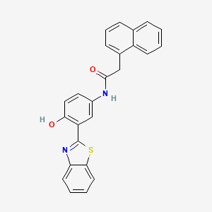 molecular formula C25H18N2O2S B2674447 N-(3-(benzo[d]thiazol-2-yl)-4-hydroxyphenyl)-2-(naphthalen-1-yl)acetamide CAS No. 392237-05-7