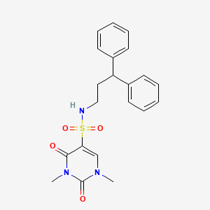 molecular formula C21H23N3O4S B2674507 N-(3,3-diphenylpropyl)-1,3-dimethyl-2,4-dioxo-1,2,3,4-tetrahydropyrimidine-5-sulfonamide CAS No. 887211-18-9