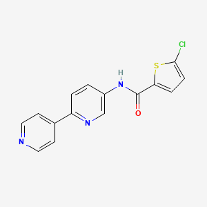 molecular formula C15H10ClN3OS B2674549 N-{[2,4'-bipyridine]-5-yl}-5-chlorothiophene-2-carboxamide CAS No. 2097860-07-4