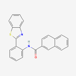 molecular formula C24H16N2OS B2674580 N-[2-(1,3-benzothiazol-2-yl)phenyl]naphthalene-2-carboxamide CAS No. 477569-66-7