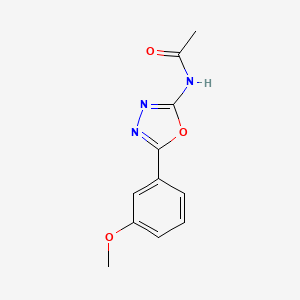 molecular formula C11H11N3O3 B2674620 N-[5-(3-methoxyphenyl)-1,3,4-oxadiazol-2-yl]acetamide CAS No. 865286-19-7