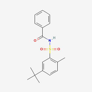 molecular formula C18H21NO3S B2674624 N-(5-TERT-BUTYL-2-METHYLBENZENESULFONYL)BENZAMIDE CAS No. 708996-79-6