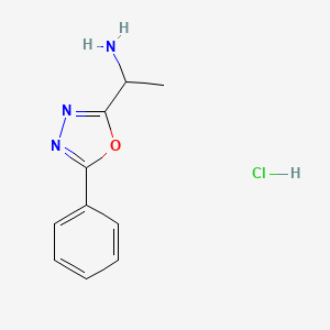 B2674637 1-(5-Phenyl-1,3,4-oxadiazol-2-yl)ethan-1-amine hydrochloride CAS No. 1417634-37-7