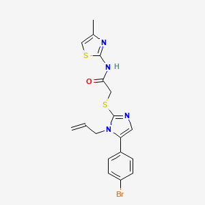 2-((1-allyl-5-(4-bromophenyl)-1H-imidazol-2-yl)thio)-N-(4-methylthiazol-2-yl)acetamide