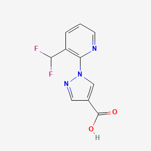 1-[3-(Difluoromethyl)pyridin-2-yl]pyrazole-4-carboxylic acid