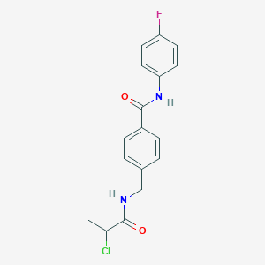 4-[(2-Chloropropanoylamino)methyl]-N-(4-fluorophenyl)benzamide