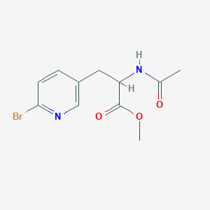 molecular formula C11H13BrN2O3 B2674668 methyl3-(6-bromopyridin-3-yl)-2-acetamidopropanoate CAS No. 2377032-10-3