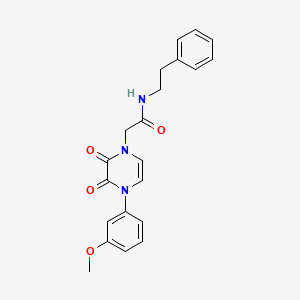 2-(4-(3-methoxyphenyl)-2,3-dioxo-3,4-dihydropyrazin-1(2H)-yl)-N-phenethylacetamide
