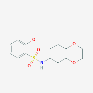 molecular formula C15H21NO5S B2674677 2-methoxy-N-(octahydro-1,4-benzodioxin-6-yl)benzene-1-sulfonamide CAS No. 1902939-04-1