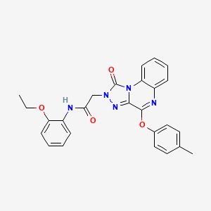 molecular formula C26H23N5O4 B2674698 N-(2-ethoxyphenyl)-2-[4-(4-methylphenoxy)-1-oxo-1H,2H-[1,2,4]triazolo[4,3-a]quinoxalin-2-yl]acetamide CAS No. 1184975-99-2