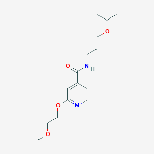 molecular formula C15H24N2O4 B2674733 N-(3-isopropoxypropyl)-2-(2-methoxyethoxy)isonicotinamide CAS No. 2034388-70-8