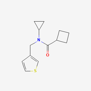 molecular formula C13H17NOS B2674751 N-cyclopropyl-N-(thiophen-3-ylmethyl)cyclobutanecarboxamide CAS No. 1235330-83-2