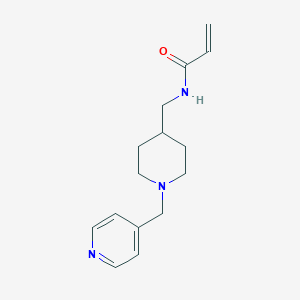 molecular formula C15H21N3O B2674757 N-[[1-(Pyridin-4-ylmethyl)piperidin-4-yl]methyl]prop-2-enamide CAS No. 2361638-05-1