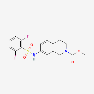 molecular formula C17H16F2N2O4S B2674761 methyl 7-(2,6-difluorobenzenesulfonamido)-1,2,3,4-tetrahydroisoquinoline-2-carboxylate CAS No. 1448047-09-3