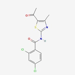 molecular formula C13H10Cl2N2O2S B2674775 N-(5-acetyl-4-methyl-1,3-thiazol-2-yl)-2,4-dichlorobenzamide CAS No. 324538-50-3