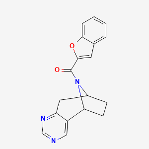 molecular formula C18H15N3O2 B2674797 12-(1-benzofuran-2-carbonyl)-4,6,12-triazatricyclo[7.2.1.0^{2,7}]dodeca-2(7),3,5-triene CAS No. 2058872-46-9