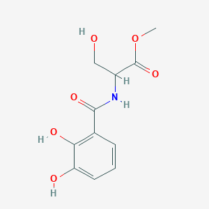 molecular formula C11H13NO6 B2674863 Methyl 2-[(2,3-dihydroxybenzoyl)amino]-3-hydroxypropanoate CAS No. 851901-01-4