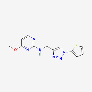 molecular formula C12H12N6OS B2674889 4-methoxy-N-{[1-(thiophen-2-yl)-1H-1,2,3-triazol-4-yl]methyl}pyrimidin-2-amine CAS No. 2380180-92-5