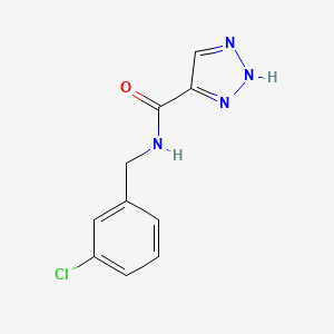 molecular formula C10H9ClN4O B2674894 N-(3-chlorobenzyl)-1H-1,2,3-triazole-5-carboxamide CAS No. 1466327-93-4