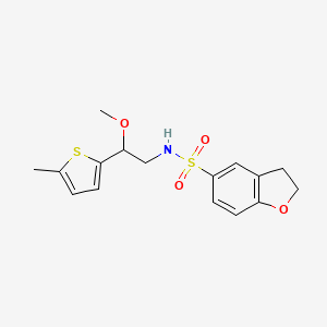 molecular formula C16H19NO4S2 B2674902 N-[2-METHOXY-2-(5-METHYLTHIOPHEN-2-YL)ETHYL]-2,3-DIHYDRO-1-BENZOFURAN-5-SULFONAMIDE CAS No. 1797876-18-6